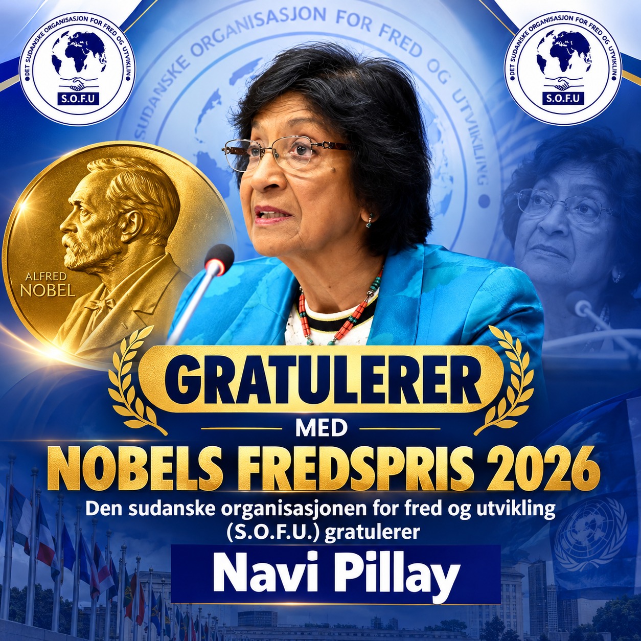 GRATULERER MED NOBELS FREDSPRIS 2026